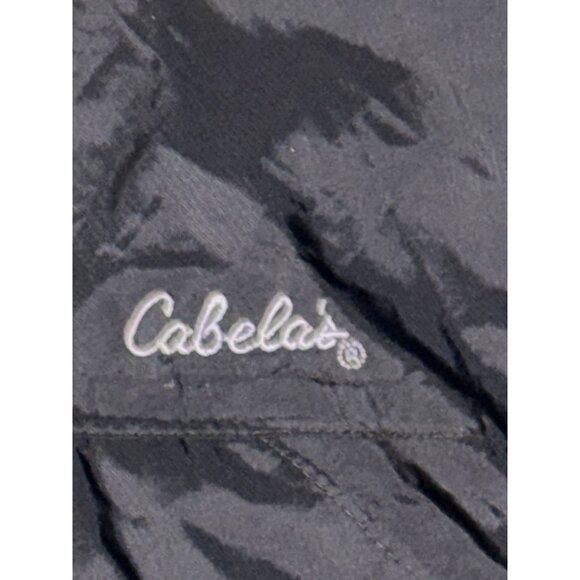 Cabelas XL Tall Black Nylon Hooded Jacket - Picture 5 of 10